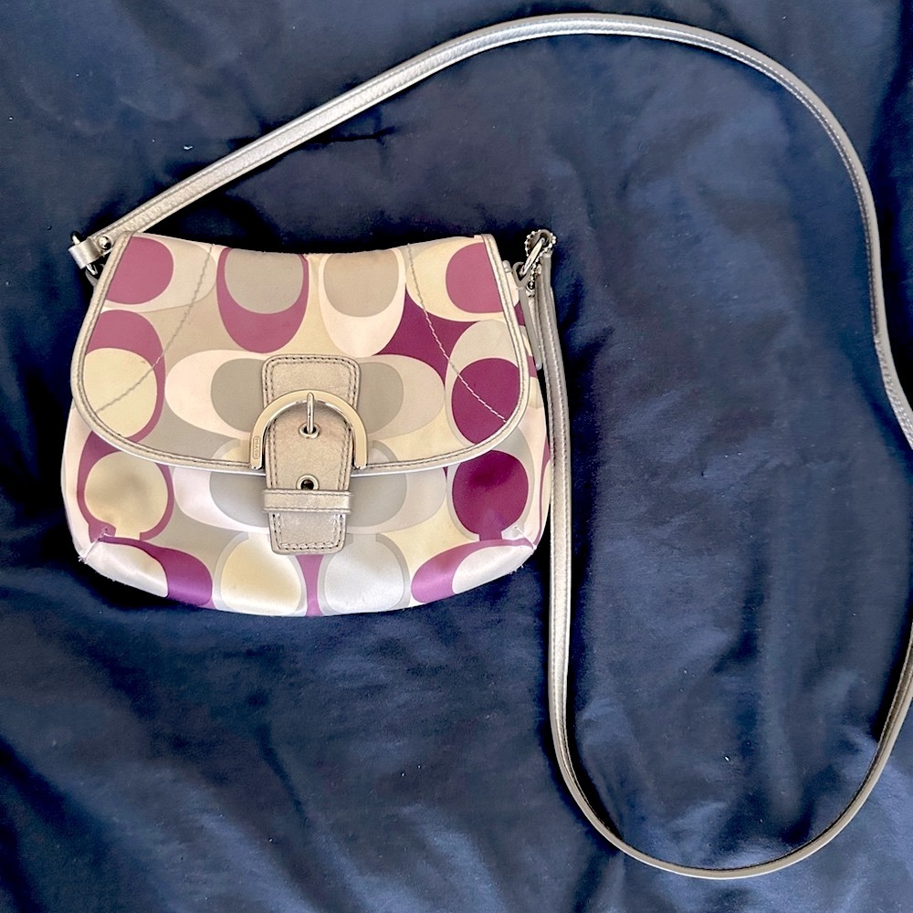 Coach Soho Scarf Print Satin Small Crossbody Purse